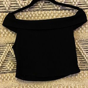 ZARA off should black crop top